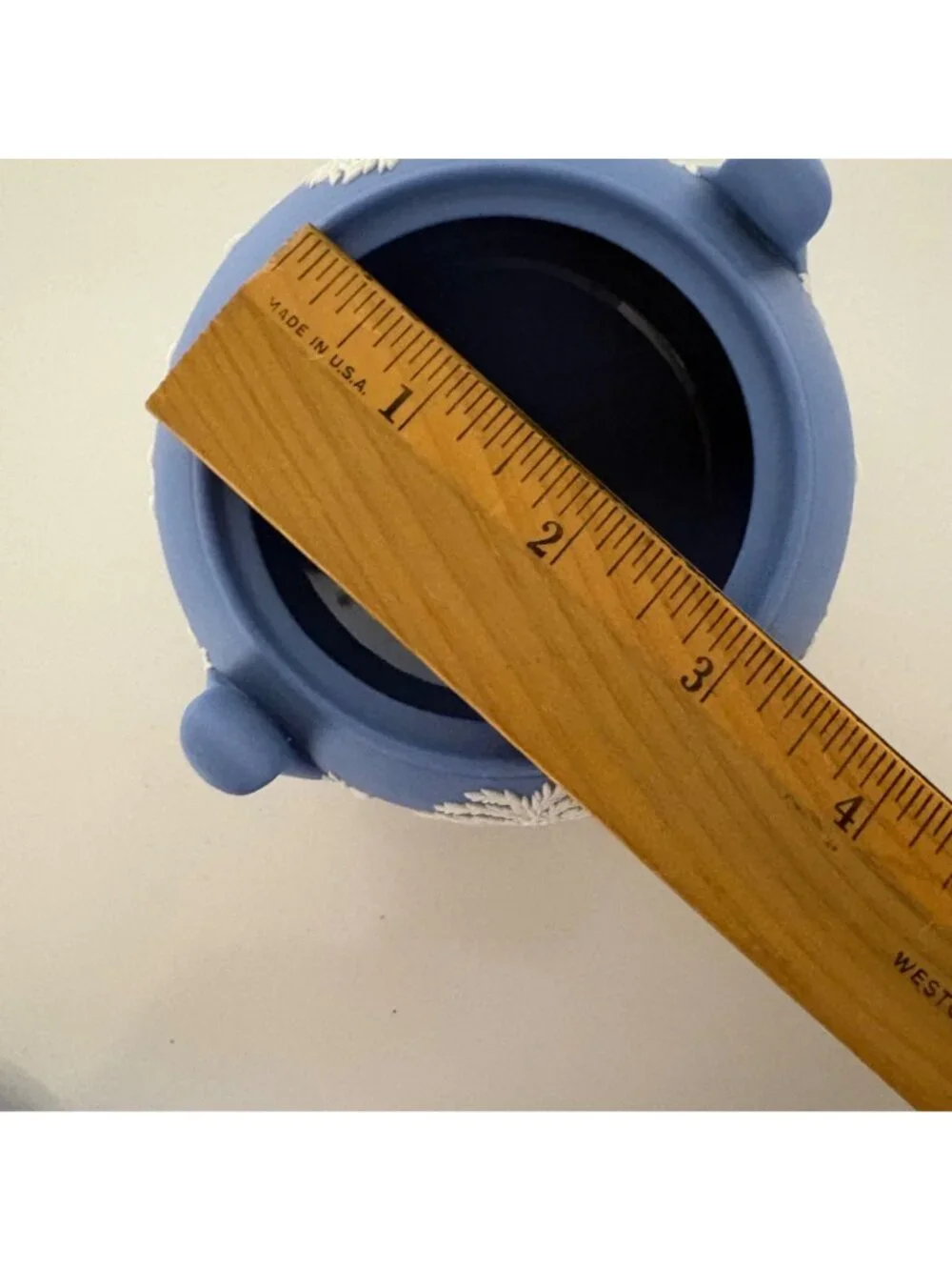 Wedgwood Blue Jasperware Covered Sugar Bowl Classic English Pottery Decor Vtg